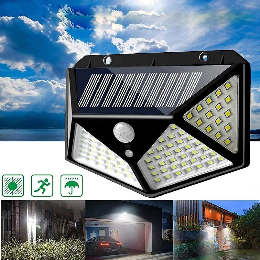 100 LED Solar Motion Sensor Security Light for Home & Garden