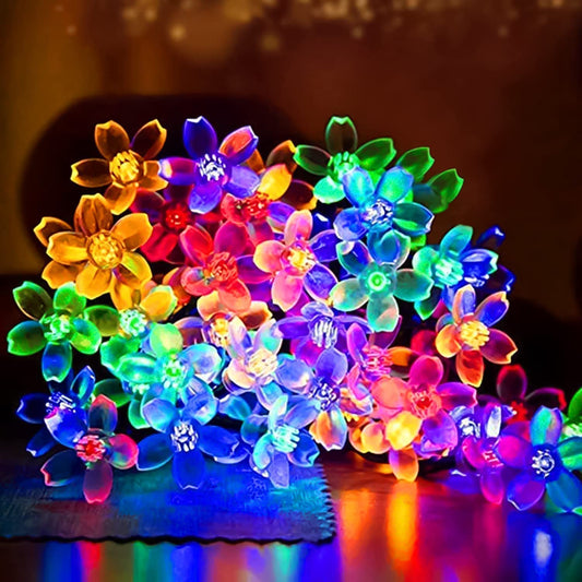 Blossom Flower LED Fairy Lights – Multicolor Decorative Lights for Diwali, Christmas & Parties