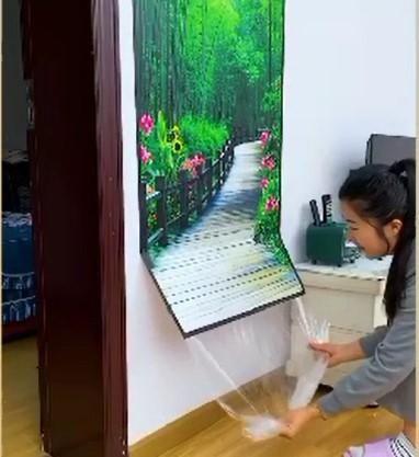 Bamboo Road Canvas Wall Art – Nature Landscape Painting for Home & Office Décor