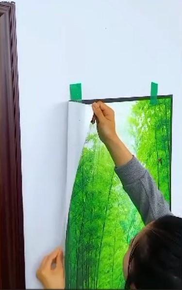 Bamboo Road Canvas Wall Art – Nature Landscape Painting for Home & Office Décor