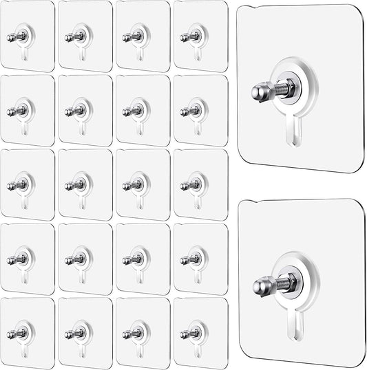 Screw-Free Adhesive Wall Hooks – Strong Waterproof Hangers for Kitchen, Bathroom & Bedroom