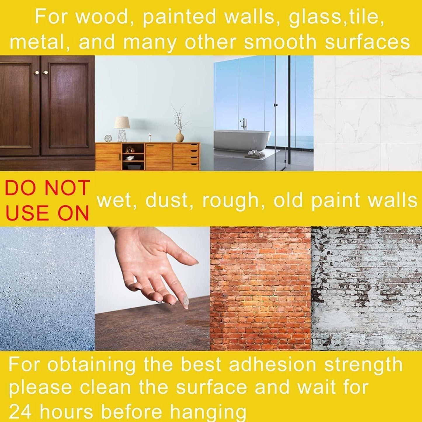 Screw-Free Adhesive Wall Hooks – Strong Waterproof Hangers for Kitchen, Bathroom & Bedroom