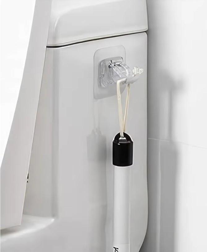 Self-Adhesive Rod Clips Hooks – Heavy-Duty Wall Mounted Holders for Curtain & Shower Rods (Pack of 6)