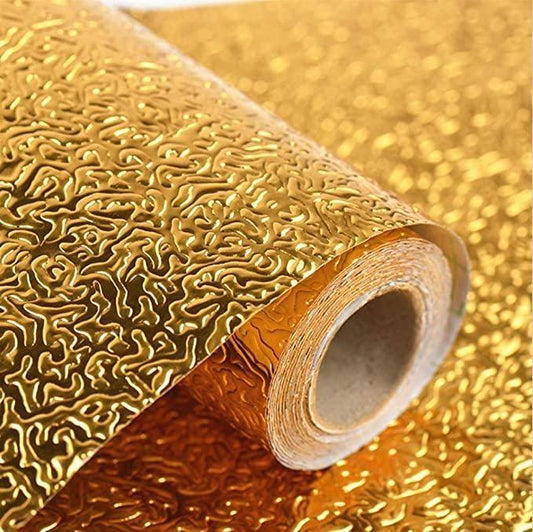 Waterproof Aluminum Kitchen Foil Sticker – Oil-Proof, Heat Resistant, Easy to Clean (60×200 cm)