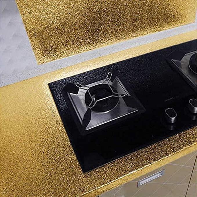 Waterproof Aluminum Kitchen Foil Sticker – Oil-Proof, Heat Resistant, Easy to Clean (60×200 cm)
