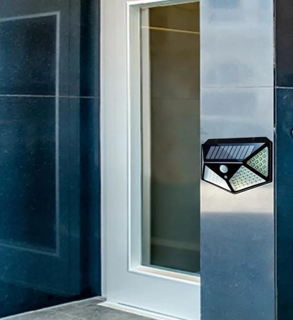 100 LED Solar Motion Sensor Security Light for Home & Garden