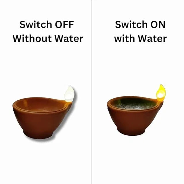 Flameless Water Sensor Diya – LED Floating Lights for Religious Puja, Parties & Festive Decorations