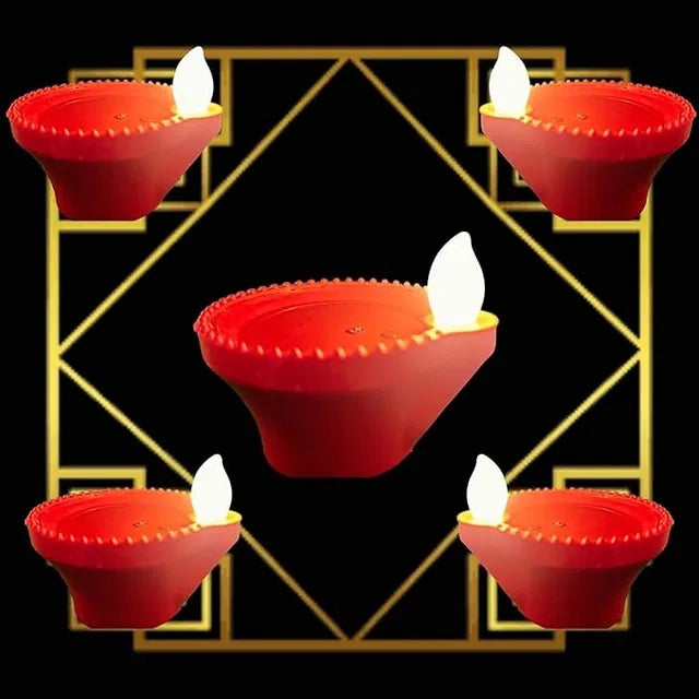 Flameless Water Sensor Diya – LED Floating Lights for Religious Puja, Parties & Festive Decorations