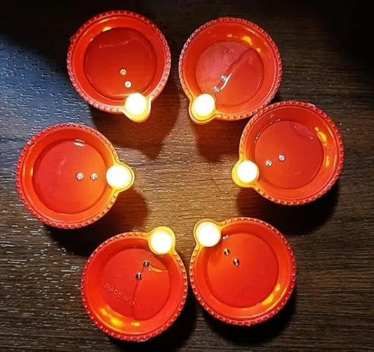 Flameless Water Sensor Diya – LED Floating Lights for Religious Puja, Parties & Festive Decorations
