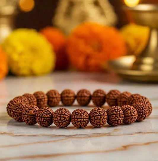 7 Mukhi Rudraksha Bracelet – Spiritual Healing Beads for Wealth, Health & Positivity